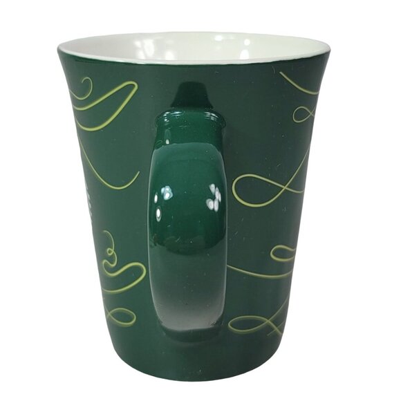 Starbucks Ribbon Swirl Mug Green 10fl oz Mermaid Siren Logo Christmas Tree 2020 - Picture 6 of 10